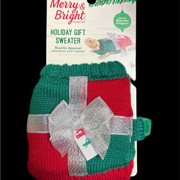 Merry & Bright Other - Merry & Bright Holiday Gift Sweater for Small Pets - Red and Green